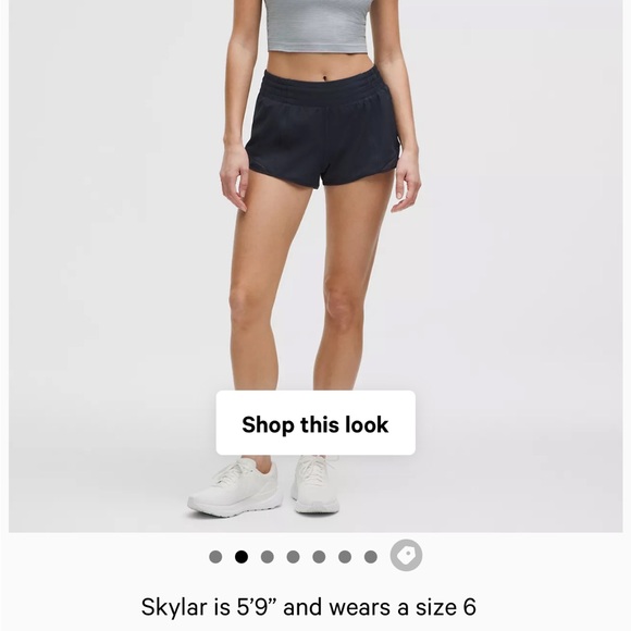 Women's Black Lululemon Athletic Shorts - Picture 4 of 4